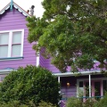 Verschillende huizen zijn mooi geverfd in diverse kleuren.