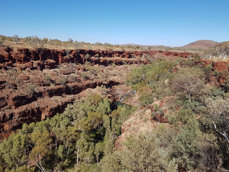Fortescue Falls from above.