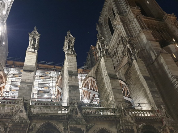 Reconstructiewerken aan de Notre Dame.