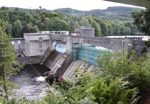 Hydro-stroom in Pitlochry, Schotland.